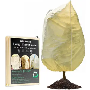 Plant Covers Freeze Protection, 95" x79" 2.8oz/yd², Frost Blankets for Outdoor Plants Frost Cloth with Zipper & Drawstring, Extra Large Plant Frost Protection Shrub Tree Covers for Winter