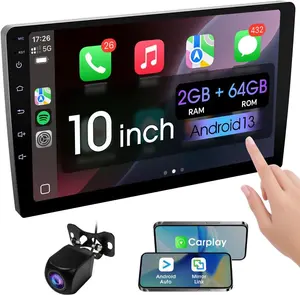 10.1 Inch Double din  Screen,with wireles  and , Touch Screen  Stereo with Mirror Link,  5.0, Backup Camera, AUX,FM/AM Transmitter|Double din  Radio