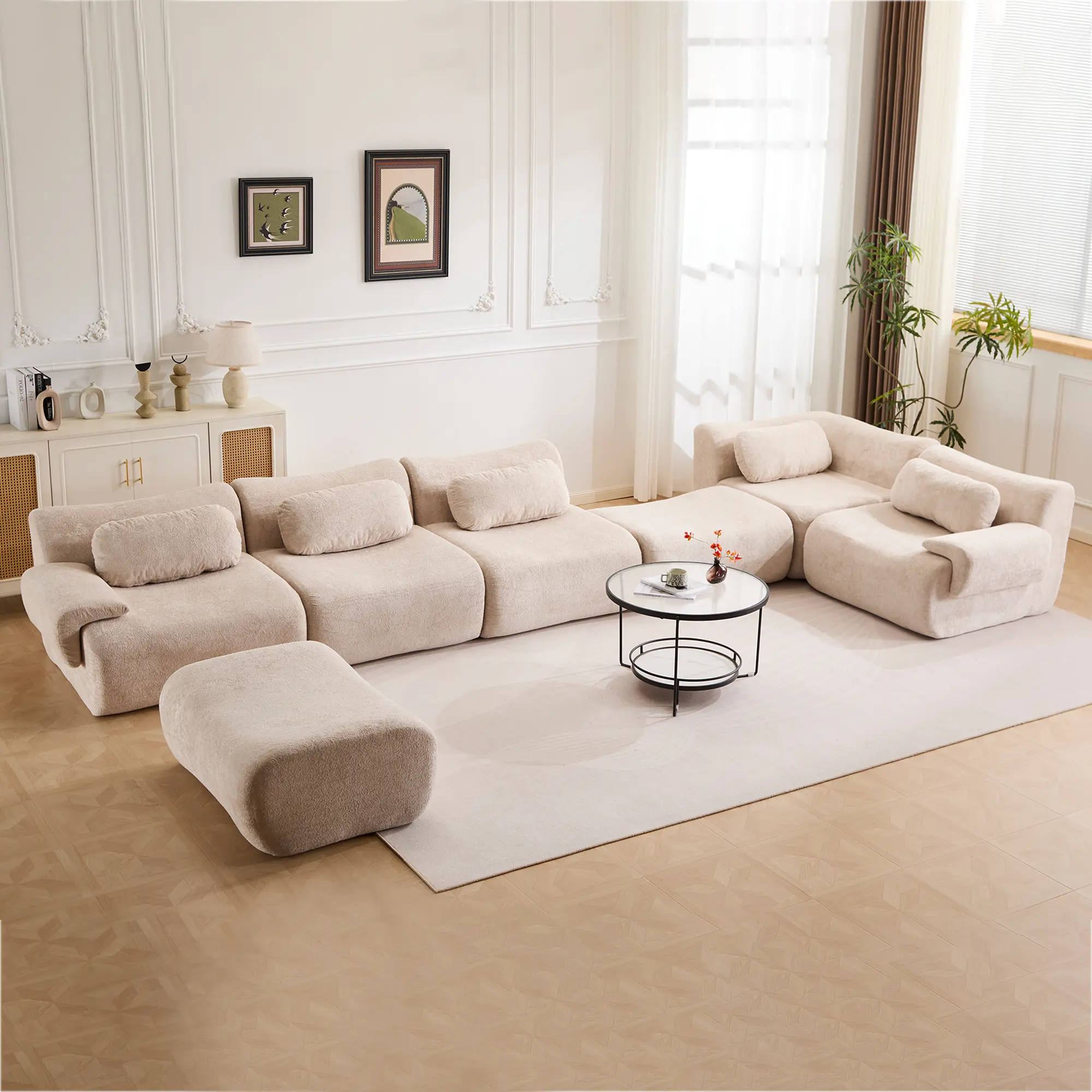 Beige - 5 Seater (184")