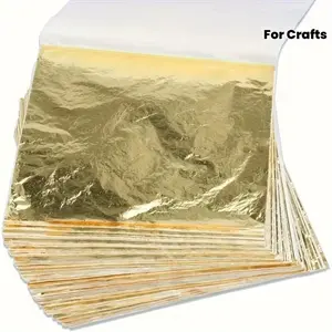 Leaf Paper, Realistic Metal Gold Leaves, Craft Supplies, Frame Decoration, Home Wall Decor, High-Quality Art Material, Artist Supplies