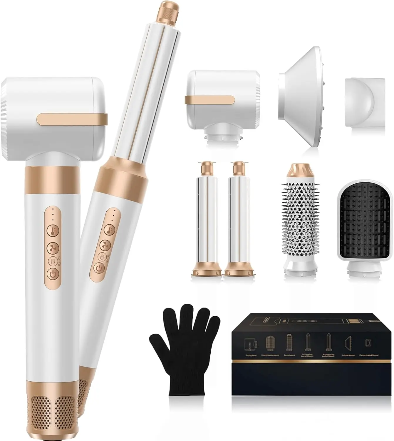 Hair Dryer 7-in-1 Hair Styler Tools Complete Set Salon Brushless Motor 110000rpm Professional Blower Dryer With Comb