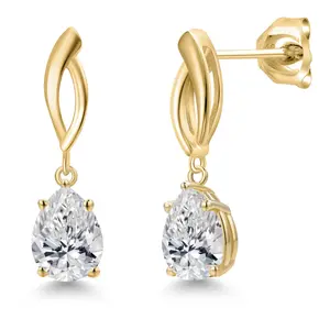 1.50-3.00 Cttw 10K Yellow Gold IGI Certified Lab Grown Diamond Infinity Dangle Earrings | Gold Earrings For Women | D-E Color | VS1-VS2 Clarity