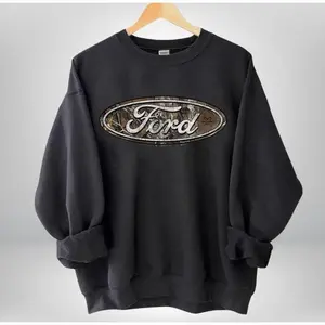 Camo Ford Logo Sweatshirt, Vintage Ford Truck Pullover, Classic Car Lover Gift, Retro Mechanic Shirt, Father's Day Gift Idea, Summer Graphic Crewneck 6