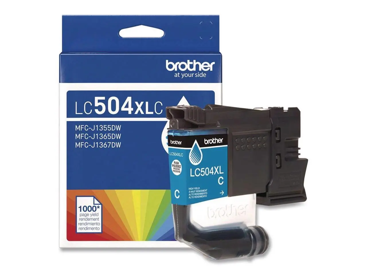 Brother Genuine LC504XLC High Yield Cyan Ink Cartridge