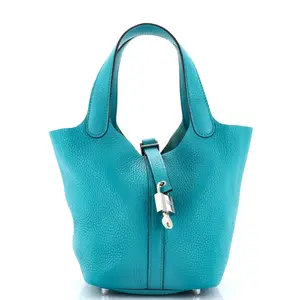 Pre-owned HERMÈS material Bucket Bags Hermes Picotin Lock Bag Clemence PM by Rebag