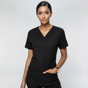 Elite Black Luxe Scrubs – Sleek, Durable, and Ultra-Comfortable