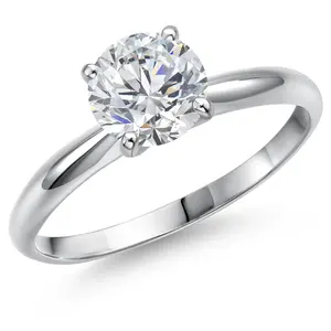 1-3 Ct White Lab Grown Diamond 900 Platinum IGI Certified Solitaire Engagement Ring For Women | F-G Color | VS1 Clarity | Platinum Ring Available In Size 5, 6, 7, 8, 9