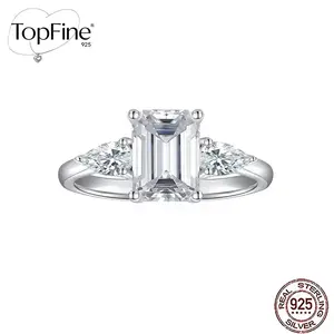 Choices 1pc 925 Sterling Silver Luxury Big Emerald Cut Cubic Zirconia Engagement Wedding Bridal Party Ring For Women, Fine Jewelry Accessory Engagement Ring