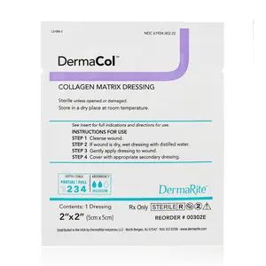 Dermacol Collagen Matrix Wound Dressing, 2" X 2" [ 10 Pack ]
