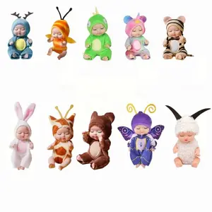 Classic Doll Set 10 Pieces Mini Teenage Dolls, 4 Inch Realistic Animal, Cute Teenage Dolls for Girls, Dress Up Doll, Easter Birthday Gift Basket, Cuddly Doll Gift