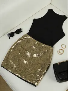 Festival Fashion New Arrival! Women's Glamorous Sequined Midi Skirt with Tassels, Stylish & Elegant Design, Perfect for Valentine's Day, Christmas, Parties, Cocktails, Dancing & More Occasions.