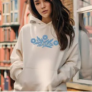 Vintage Look Hoodie, Embroidered sweatshirt