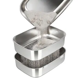 Furrbby XL Stainless Steel Sifting Litter Box, 3-Tray Non-Stick Metal Cat Litter Box, Sift-to-Clean System for Multi-Cat, Easy-to-Clean, Odor Control & Durable Cat Litter Box