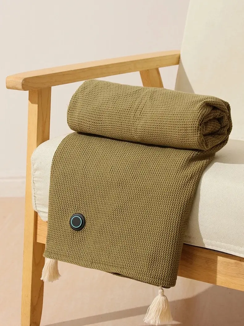Wearable USB Electric Heated Blanket 3 Heating Levels USB Heated Blanket Shawl Body Warmer Blanket office Heating Mat Portable