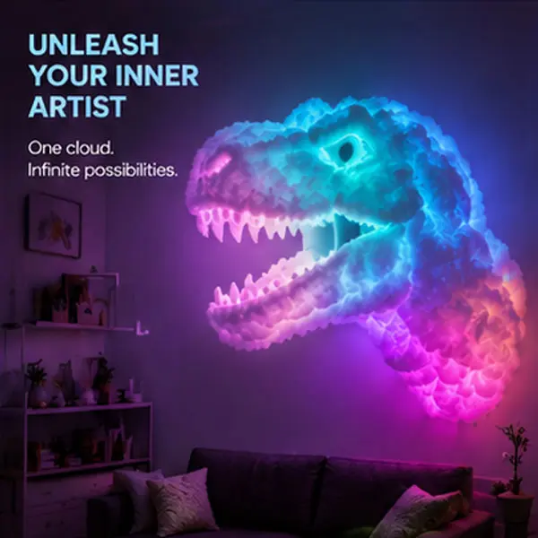 LED Ambient Lights, Thundercloud Lamp,DIY Creative Decorative Lights, Remote/App-Controlled Cloud Lights, Home Decor Lights, 78in/118in, Perfect for Living Rooms, Bedrooms, and Game Rooms; Great for Birthdays and Back-to-School Gifts