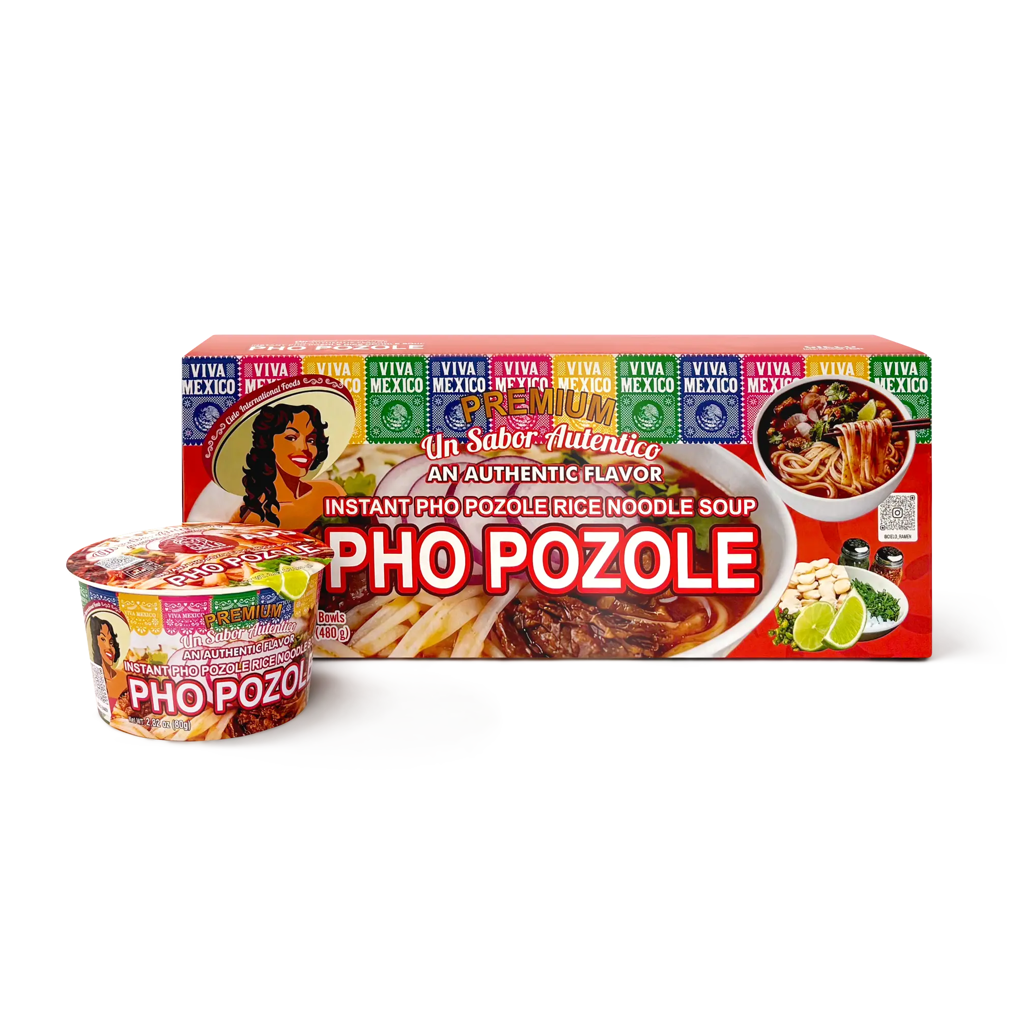 Pho Pozole Instant Ramen Noodle Soup (6-Pack)