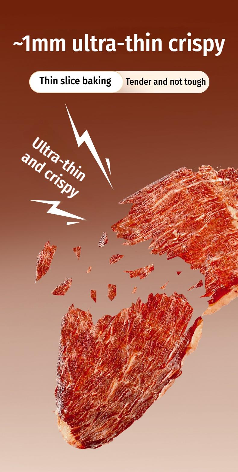 Spicy flavor High Protein Angus Beef Crisps – 54.5g Protein per 100g, Ultra Crunchy