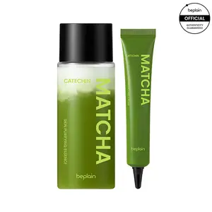 [beplain official] Matcha Catechin Duo Set | Skin Detox Hydration Glow-up Duo | 150ml Essence & 20ml Cream | Hyperpigmentation | Dark Spot | Soothing| Daily Use| Smooth
