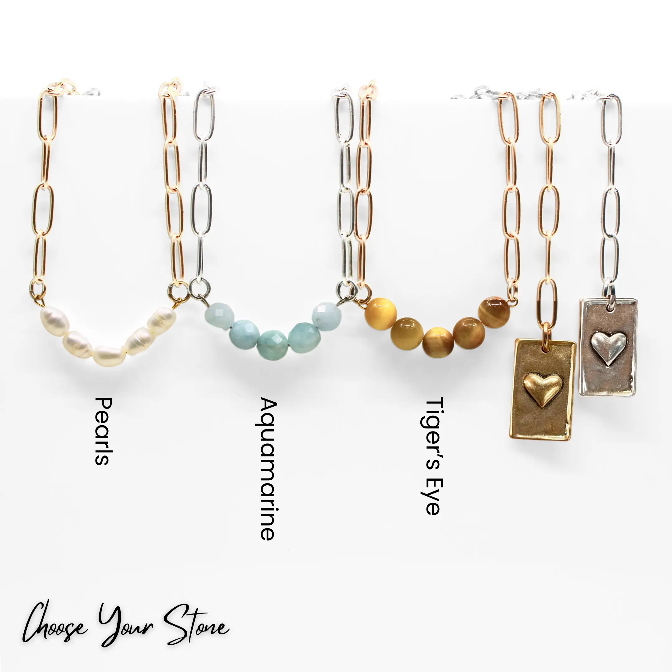 Choose Your Message Heart Lariat Necklace Chain Pendant Wearable Jewelry