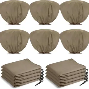 6pcs Winter Plant Covers for Frost Protection, 39.4x23.6 Inch Bags with Drawstring, Ideal for Autumn & Winter Gardening, Garden Supplies