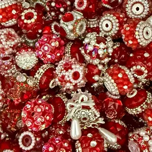 Fancy bead mix for crafting - a variety of sparkling beads that will enhance your projects. You get 10 pieces in each bag.