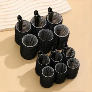 18pcs Bangs Styling Tool Set, Forehead Curling Iron, Hair Roller Clips, Plastic Self-Adhesive Magic Curler, Heatless Easy-To-Use Hair Accessories, Heatless Styling Tools, Heatless Curls