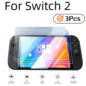 Switch2 Screen Protector Film Set, High-Alloy Material, 9h Hardness, Dust-Free Installation, Easy-To-Apply Design