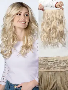 20 Inch Long Wavy Clip-in Hair Extension, Gorgeous Fluffy Wigs for Women, Natural Fluffy Synthetic Wigs for Party, Daily Use