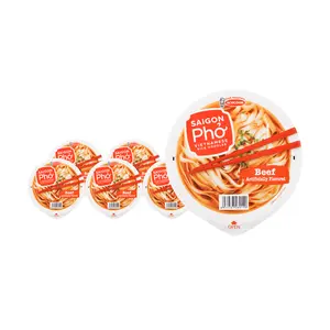 Acecook Vietnam Pho Noodles Beef Flavor - 6 Pack (72g x 6) - Authentic Vietnamese Rice Noodles Instant Pho Soup