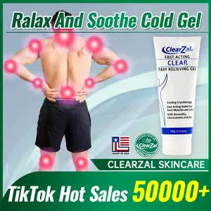 Clearzal Soothing Cooling Gel 100g, Relieving Body Gel, Cooling with Menthol and Frankincense, Helps Relieve Muscle Tension , Relax your waist, legs, knees, shoulders and neck to relieve fatigue, Sports Soothing Cooling Gel Body Care Lotions