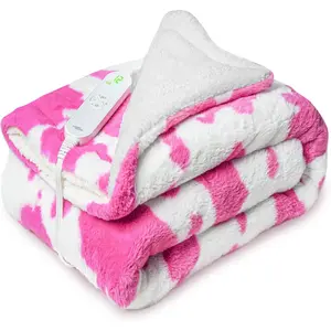 Weighted Electric Heated Blanket 36" x 48" with 12 Heating Levels, Glass Beads, M3648 Pink