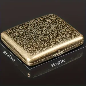 Stainless Steel Cigarette Case - Thickened Durable Design, Portable Men's Smoking Case with Gift Box, Stylish Gift for Him