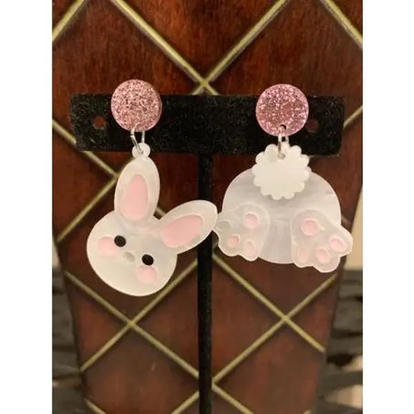 Bunny earrings, Easter earrings, Easter jewelry