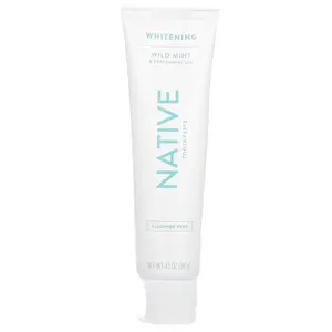Native Whitening Toothpaste, Fluoride Free, Wild Mint & Peppermint Oil, 4.1 oz (116 g)
