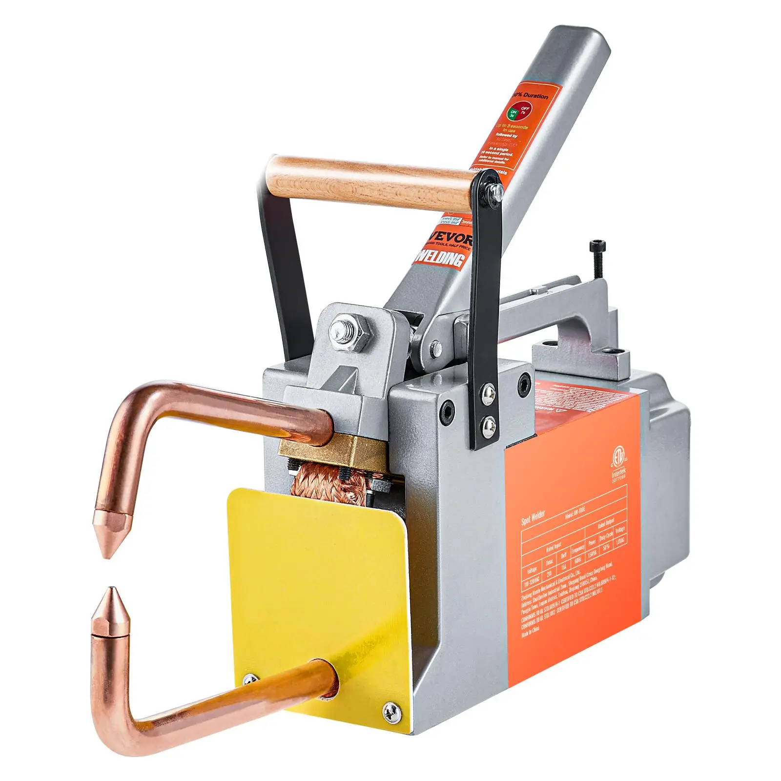 【Summerfinds】VEVOR Portable Spot Welder,  , 1/8-inch Spot Welder Machine with 1.5KVA Input Capacity, Handheld Welding Tip Gun, Metal Sheet Spot Welding Machine for Aluminum Sheet, Carbon Steel