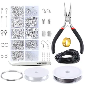Jewelry Making Starter Kit Earrings Necklace Findings DIY Beads Plier Tools Set Jewelry Tool Set Jewelry Accessories Suitable for Adults And Beginners Diy Beading Accessories