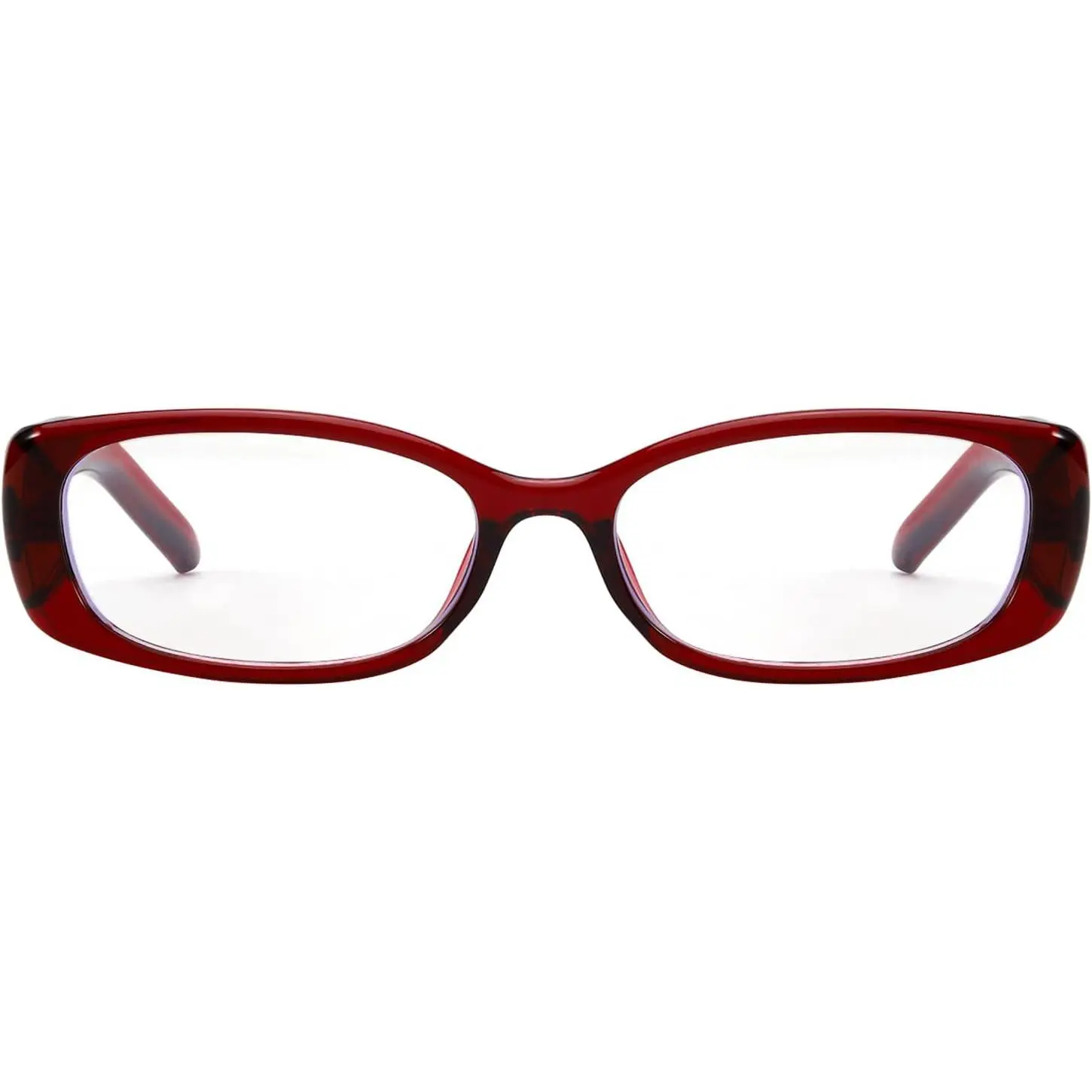 SODQW Rectangle Blue Light Glasses for Women Trendy Small Y2K Office-Siren Bayonetta Fake Glasses with Clear Lens
