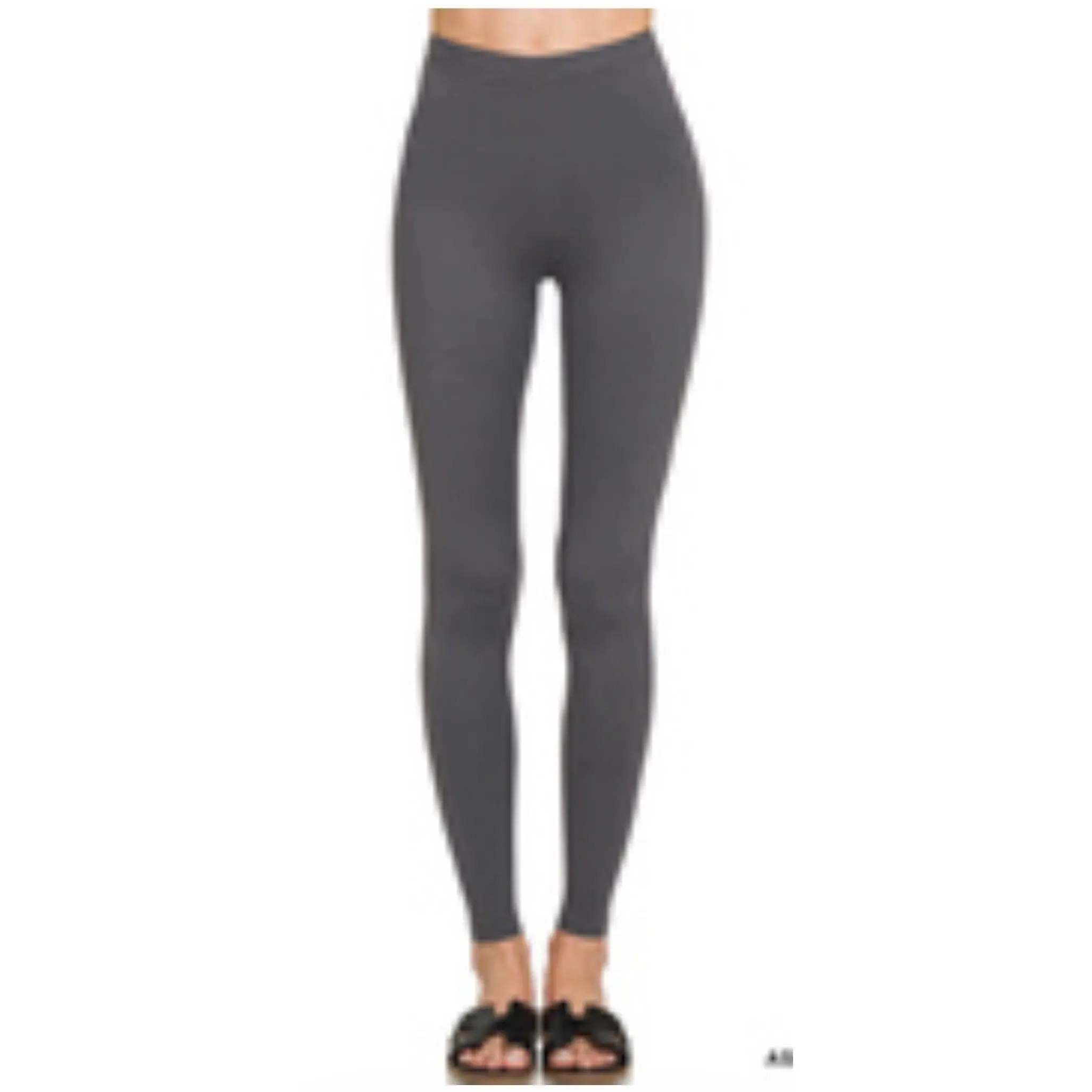 Women's High-Waisted Leggings - Soft Midweight Full-Length Pull-On Bottoms with True Size, Slight Stretch for Casual Daily Wear