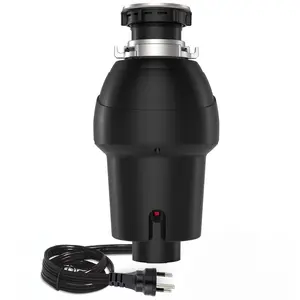 GARVEE Garbage Disposal, Standard Series 3/4 HP Continuous Feed Food Waste Disposer, Black, Set of 1