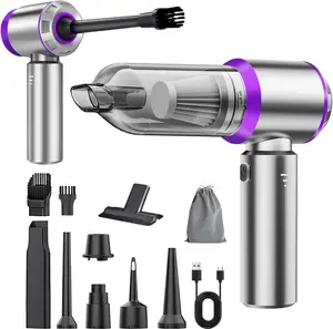 NeoAuto 4 In 1 Portable Compressed Air Duster 60000 RPM Vacuum Cleaner Cordless Car Cleaning Tool for Household Appliances and Sweeping