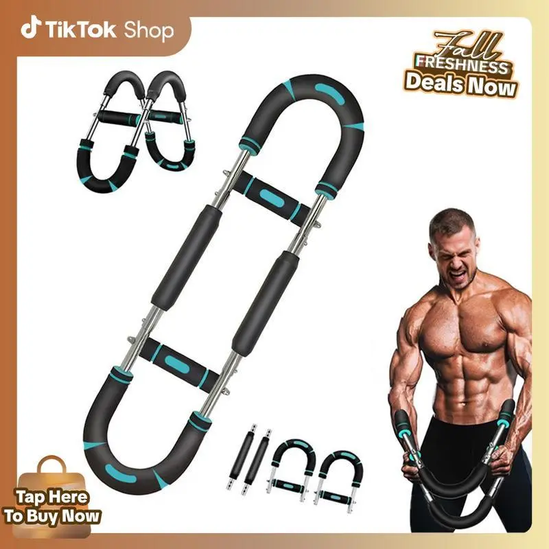 Twister Arm Trainer - 60-90lbs Adjustable Arm Strengthener, Detachable Men’s Chest Exerciser, Safe and Versatile Portable Home Use Gym Strength Workout Equipment