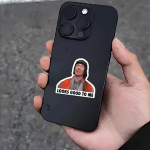 3PCS/SET Whimsical “LOOKS GOOD TO ME” Meme Car Sticker | For Car Windows, Bodies, Funny Character + Slogan Decor, Turn Your Ride into Meme Humor Vibe, Bring Eye-Catching Presence to Trips