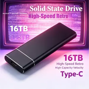 External SSD (16TB) - USB-C / Type-C Mini Portable Solid State Drive.High-Capacity Storage Compatible with Laptops, Smartphones, TVs, and Tablets.