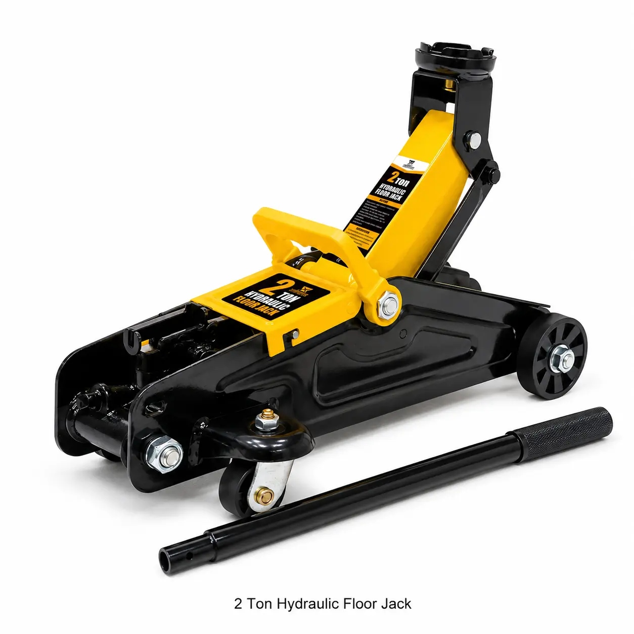Low Profile Floor Jack, 2 Ton Steel Hydraulic Floor Jack With Single Piston Pump, Heavy Duty Steel Trolley Jack for SUV, Truck, Sports Car, Garage & Home., Trucks, Steel Wheels
