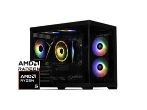 STORMCRAFT Gaming PC SIRIUS AMD Ryzen 5 8400F AMD Radeon RX 9060 XT 16GB - AI Powered 32GB (16Gx2) DDR5 RGB 6000MHz 1TB NVMe SSD 650W PSU Windows 11 Home – SI8400FCB-96BN1