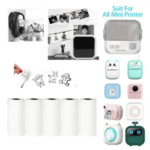 5 Rolls Mini Printer Paper, Label Thermal Printer Paper, Label Thermal Printer Paper, Compatible With HD Mini Photo Printer, Camera Gift Ideas, Paper for Office & Home Use