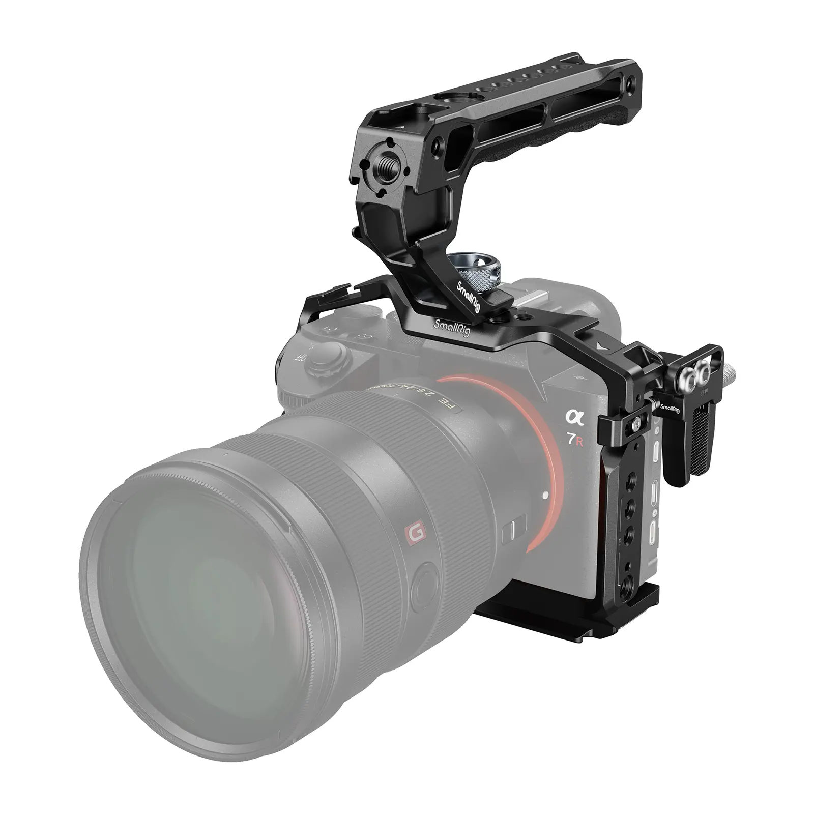 SmallRig A7 III / A7R III Camera Cage Kit for Sony Alpha 7 III/Alpha 7R III, Full Cage with Top Handle for ARRI and Cable Clamp, Built-in Cold Shoe and NATO Rails - 4198