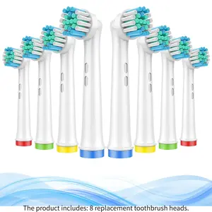 Oral-B Electric Toothbrush Heads, Standard Cleaning Type Sb17a Upgrade, 8-Pack, Ideal for Daily Oral Care, Durable & Effective Brushing Experience