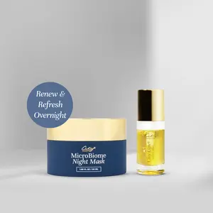 City Beauty Nighttime Nourishment Duo – Overnight Skincare Set with MicroBiome Night Mask & City Lips Night Oil | Supports Visibly Smoother, Plumper Skin & Lips While You Sleep