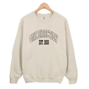 One Direction Sweatshirt, Aesthetic Sweatshirt, Streetwear Tee, Music Sweatshirt, Trendy Y2K Shirt, Sister's Gift Fitted Hoodie Casual Classic